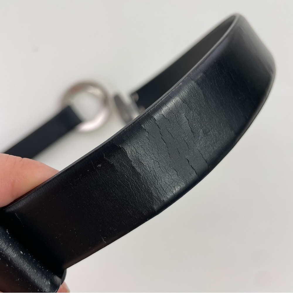 Chico’s Black Leather Two-Tone Decorative Buckle‎ Belt - Picture 10 of 12